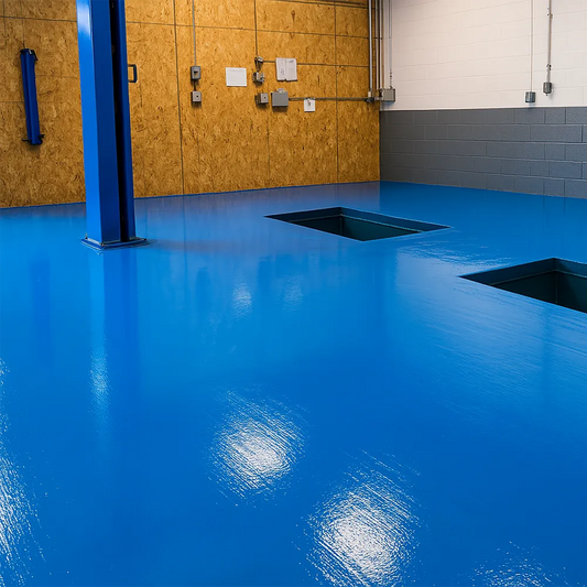Epoxy Garage Floor Kit – 400-600sqft High-Build 2-Part Epoxy with Urethane Topcoat, Gloss