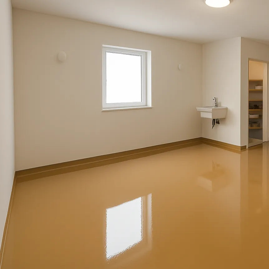Epoxy Garage Floor Kit – 400-600sqft High-Build 2-Part Epoxy with Urethane Topcoat, Gloss