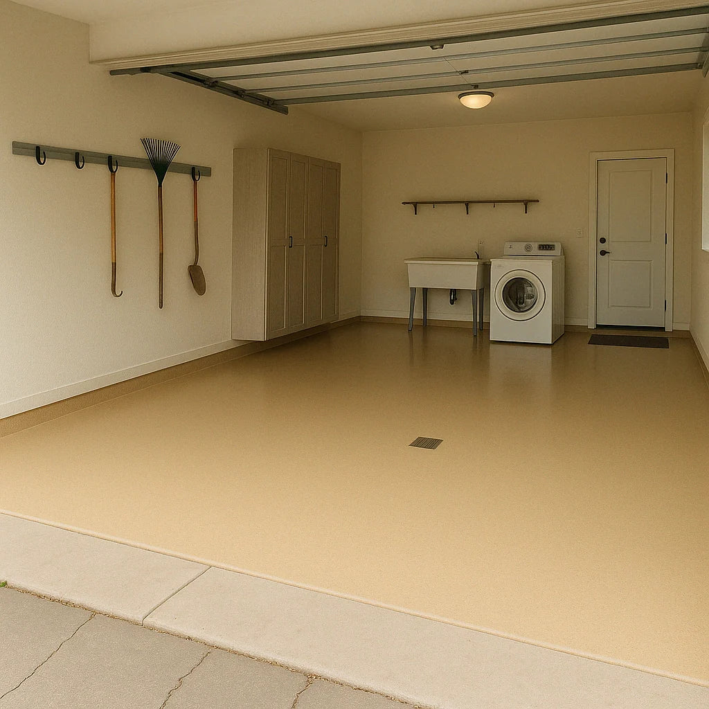 Epoxy Garage Floor Kit – 400-600sqft High-Build 2-Part Epoxy with Urethane Topcoat, Gloss