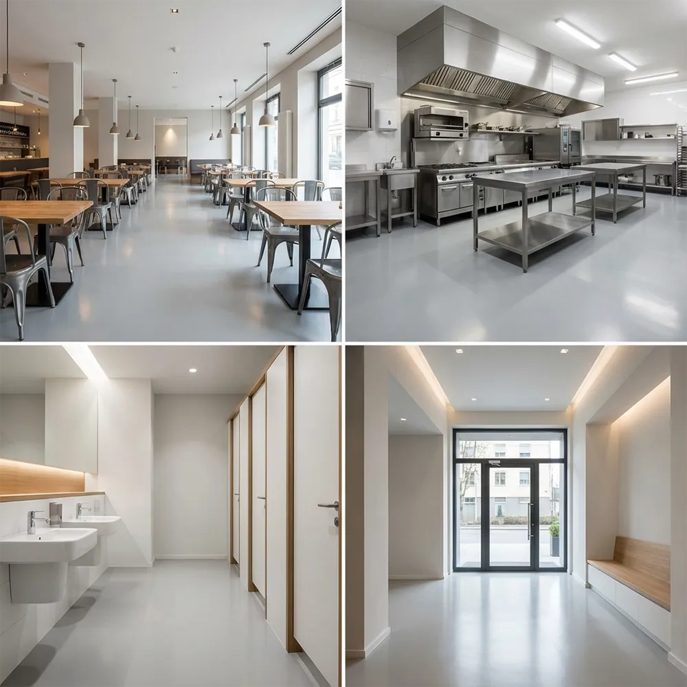 600 sq ft Restaurant Epoxy Flooring Kit – Non-Slip, Hygienic & Built for High Traffic