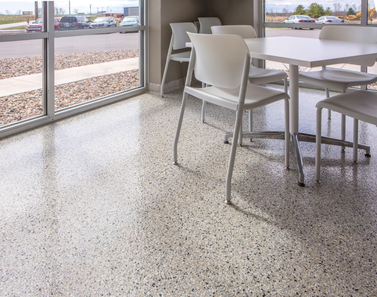 Commercial 4-Layer Flaked Epoxy Garage Floor Kit – 300-640sqft
