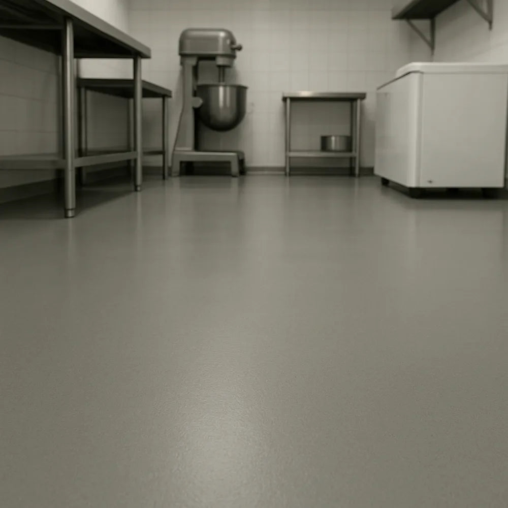 600sqft Commercial Kitchen Epoxy Floor Coating System – Antimicrobial & Non-Slip