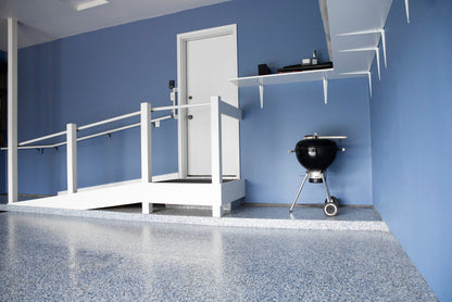 Commercial 4-Layer Flaked Epoxy Garage Floor Kit – 300-640sqft